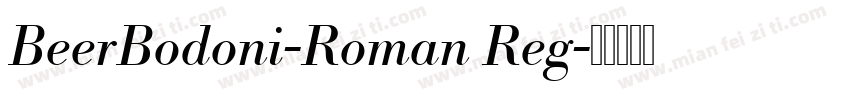 BeerBodoni-Roman Reg字体转换